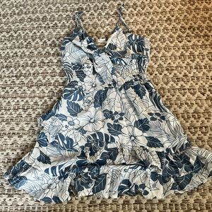 Ocean Drive Blue and White Floral Mini Dress